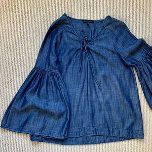 Sanctuary Bell Sleeve Denim Tunic (Size S)